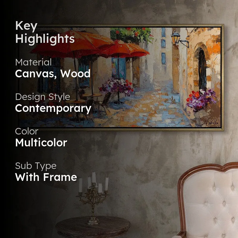 Sunlaced Canvas Wall Painting With Frame media 2