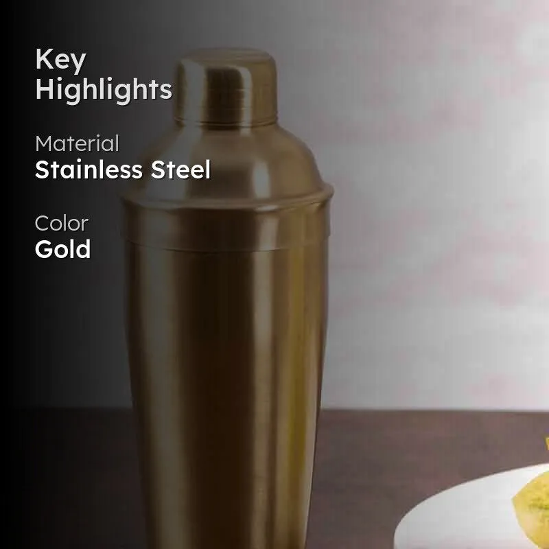Dove Cocktail Shaker - Gold media 2