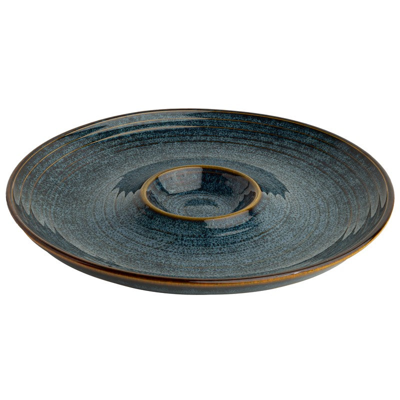 Midnight Reef Ceramic Chip n Dip Platter - Blue media 4