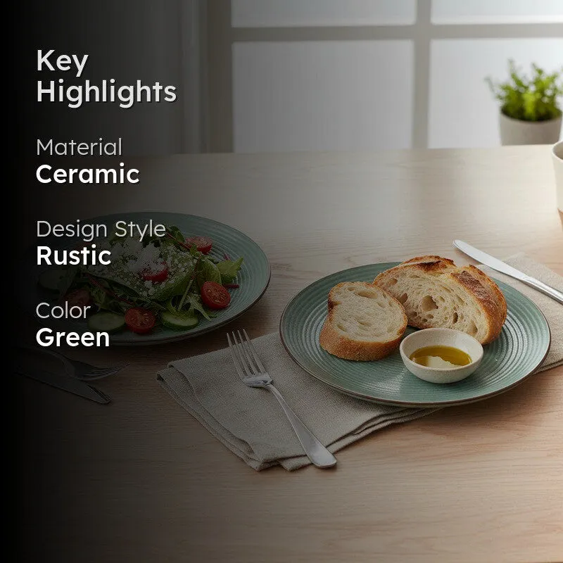 Ceramic Dinner Plates (Sage Green) - Set of Two media 2