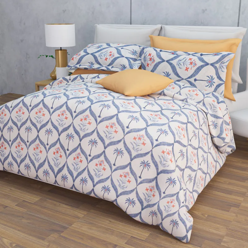 Suite Dreams Cotton Bedsheet (Blue) - 144 TC media 8