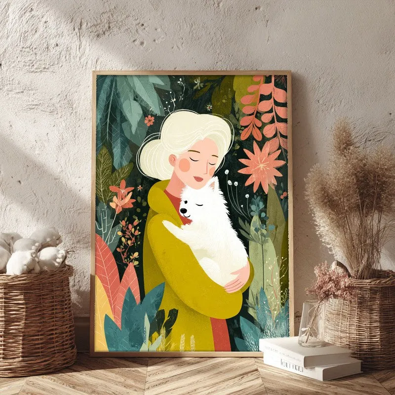 Elowyn Canvas Wall Painting With Brown Frame media 3