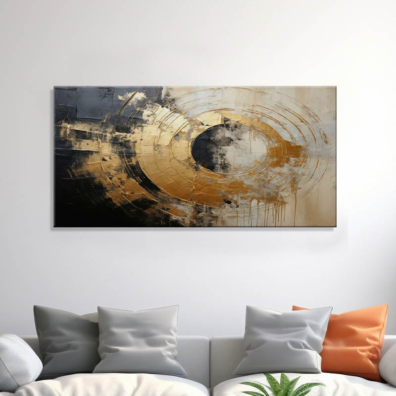 Rustic Ripple Waves Wall Painting