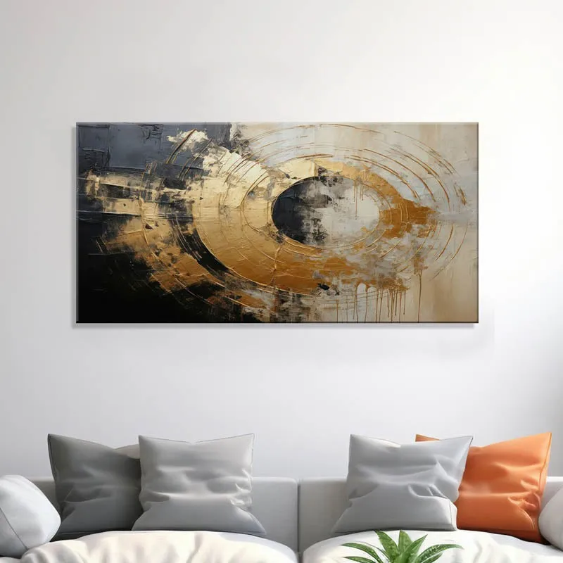 Rustic Ripple Waves Wall Painting media 1