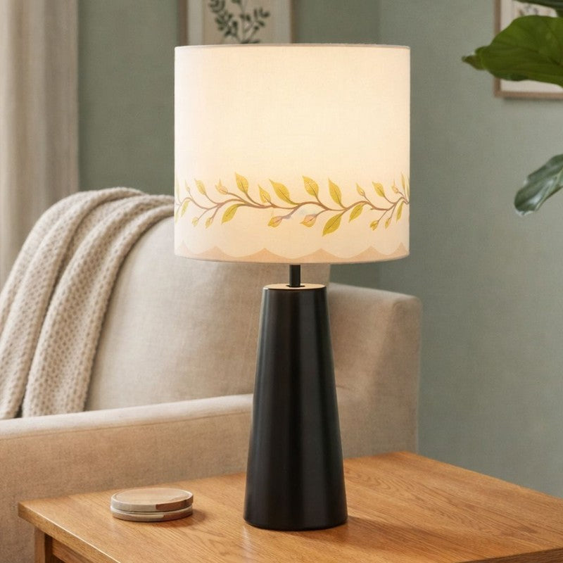Celeste Glow Cotton Table Lamp - White