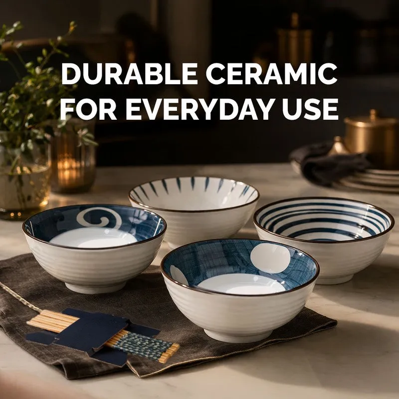 Rioware Elegant Bite Ceramic Snack Bowls (250 mL Each) - Set of Four media 5