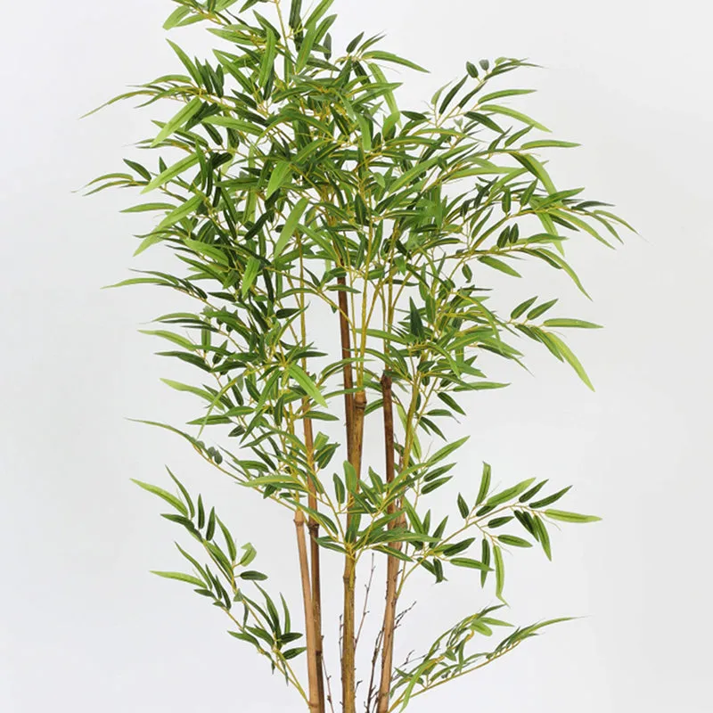Eudora Artificial Bamboo With Black Plastic Pot - 4 Feet media 5