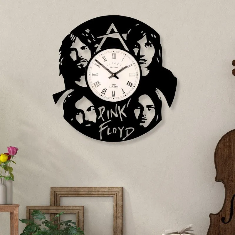 Cosmora Steel Analog Wall Clock - Black media 1