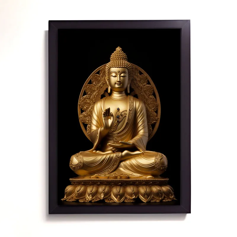Sacred Contemplation Buddha Wall Painting media 3