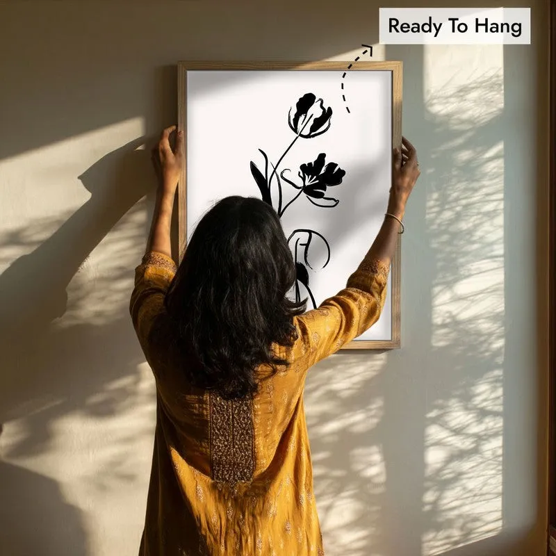 Wildbloom Canvas Wall Painting With Brown Frame media 8