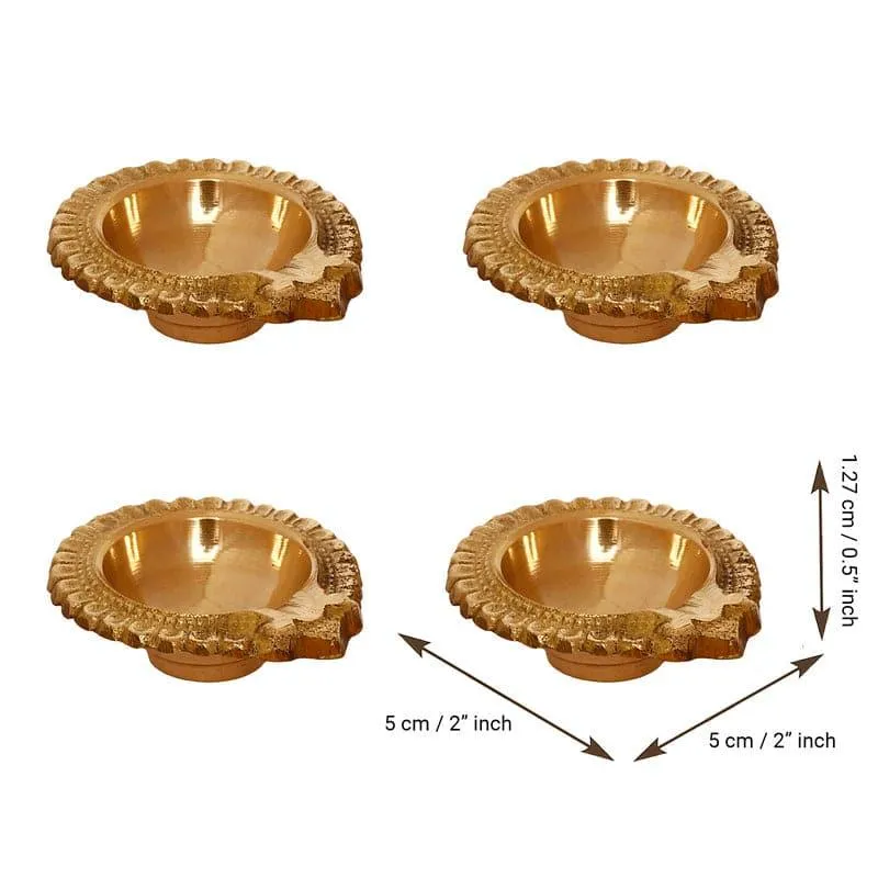 Mastara Brass Diya - Set Of Four media 4