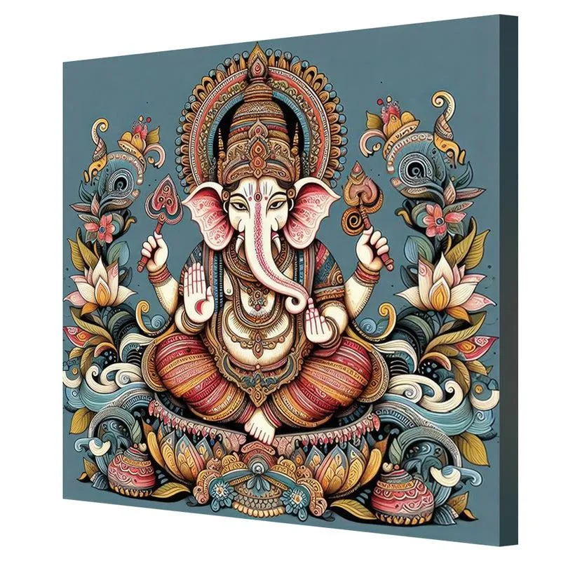 Ganapathi Bappa Poly Canvas Wall Painting media 6