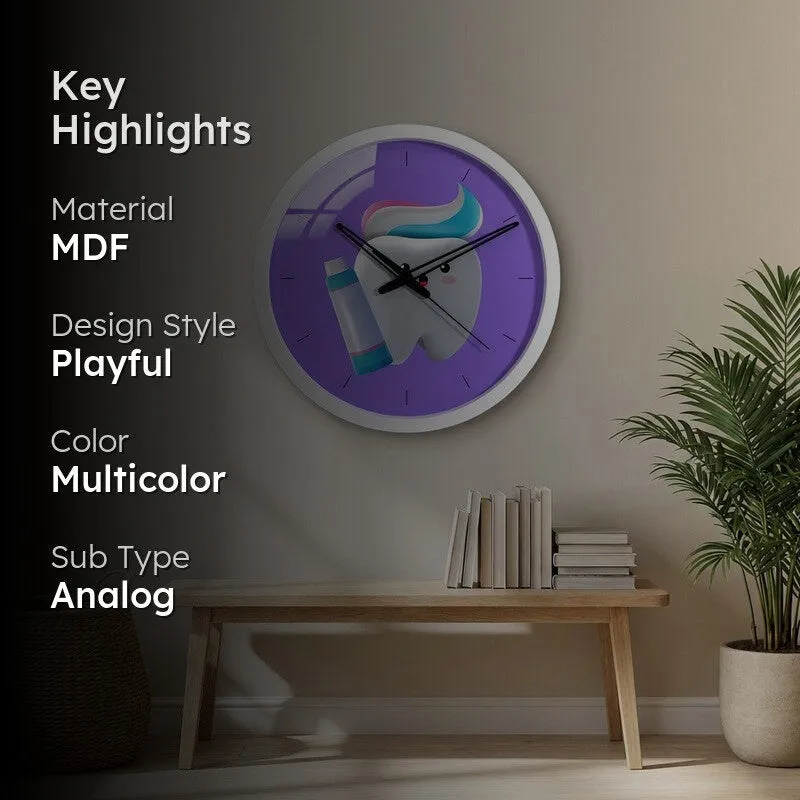 Dentiva MDF Wall Clock media 2