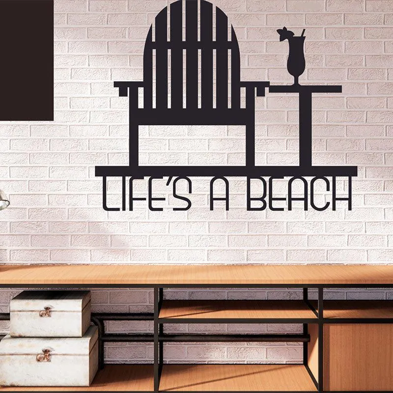 Life Is A Beach Black Iron Wall Accent media 1