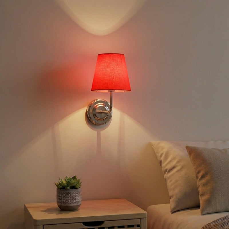 Orivelle Coral Orange Cotton Wall Lamp