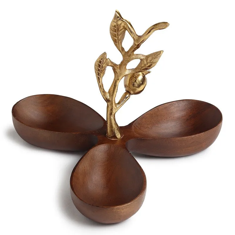 Oak Serve Wood Serving Tray - Gold,Brown media 5