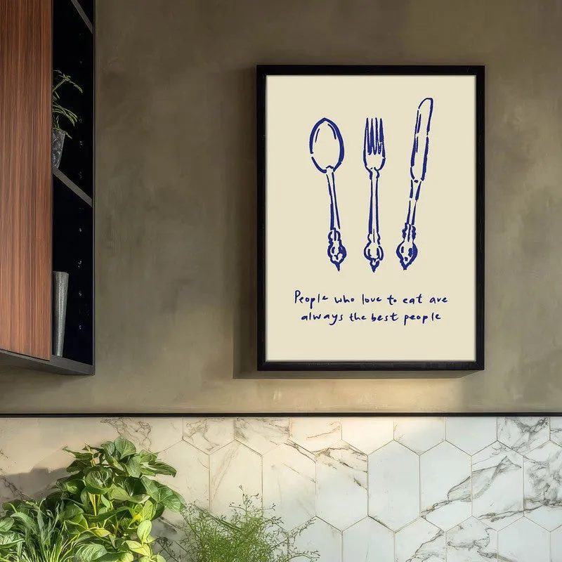 MonoCutlery Archival Canvas Wall Art - Black media 3