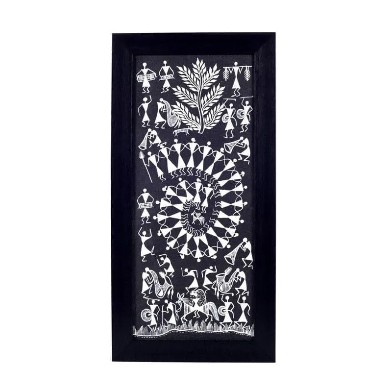 Warli Rythm Canvas Wall Art media 3