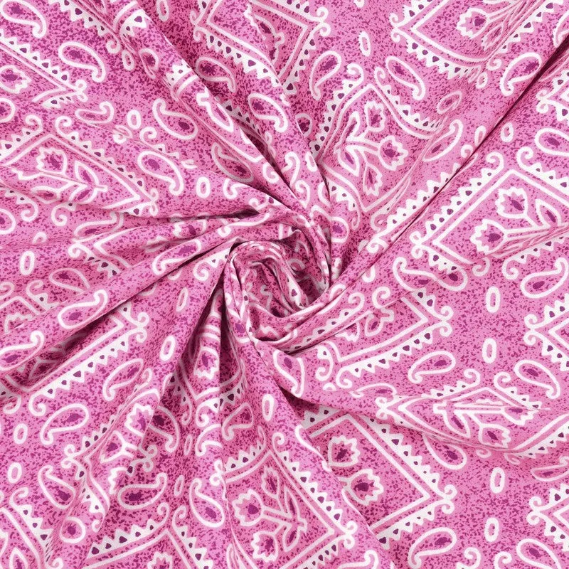 Geoo Cotton Bedsheet (Pink) - 240 TC media 5