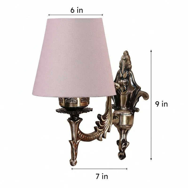 Vista Edrel Conical Fabric & Metal Wall Lamp - Grey media 5