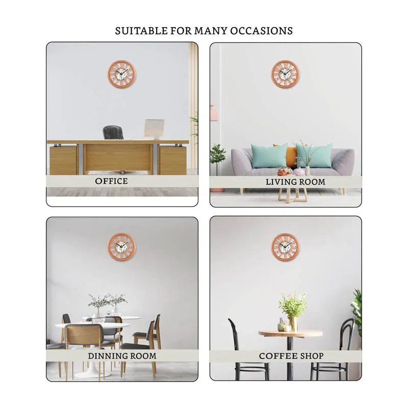 Midge Peach Wall Clock media 5