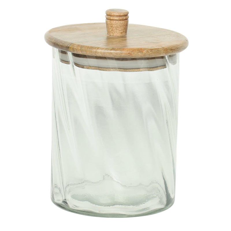 Orya Glass Jar With Airtight Wood Lid - 1900 mL media 3