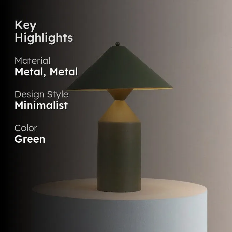 Fig Living Cone Casa Metal Table Lamp - Green media 2