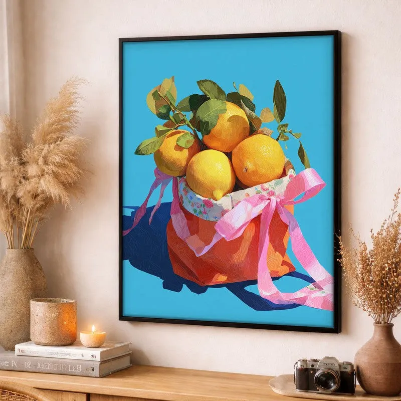 Zesty Vivid Canvas Wall Painting - Black Frame media 3
