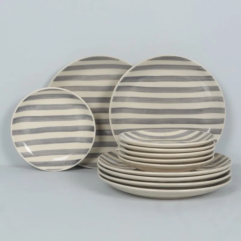 Elarion Dinner Plate (Grey,White) - Set of Eight media 3