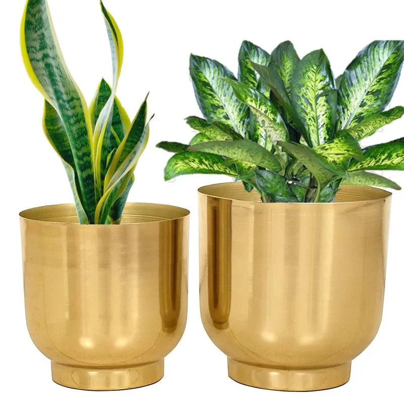 Bromo Metal Planter (Gold) - Set Of Two media 4