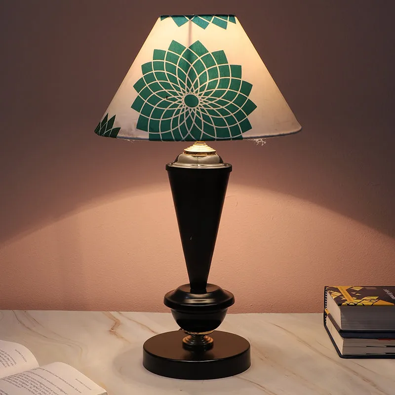 Akari Hydra Printed Iron Table Lamp - Green,Black,White media 1