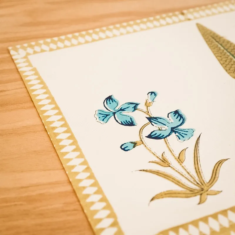 Classic Linen Cotton Table Mat (Blue) - Set Of Six media 5