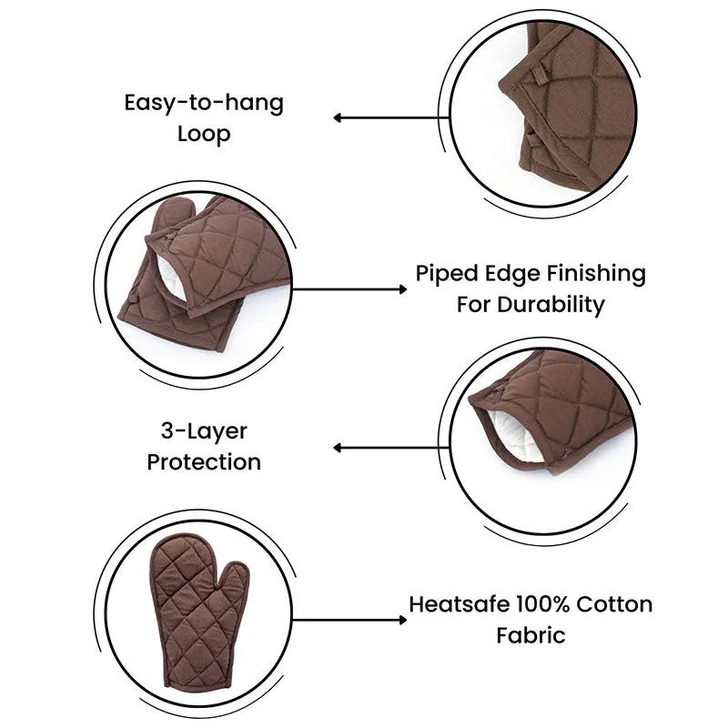 Swayam Garde Kitchen Gloves (Brown) - Set Of Two media 8