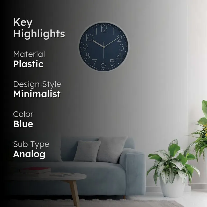 Elementary Wall Clock - Denim media 2