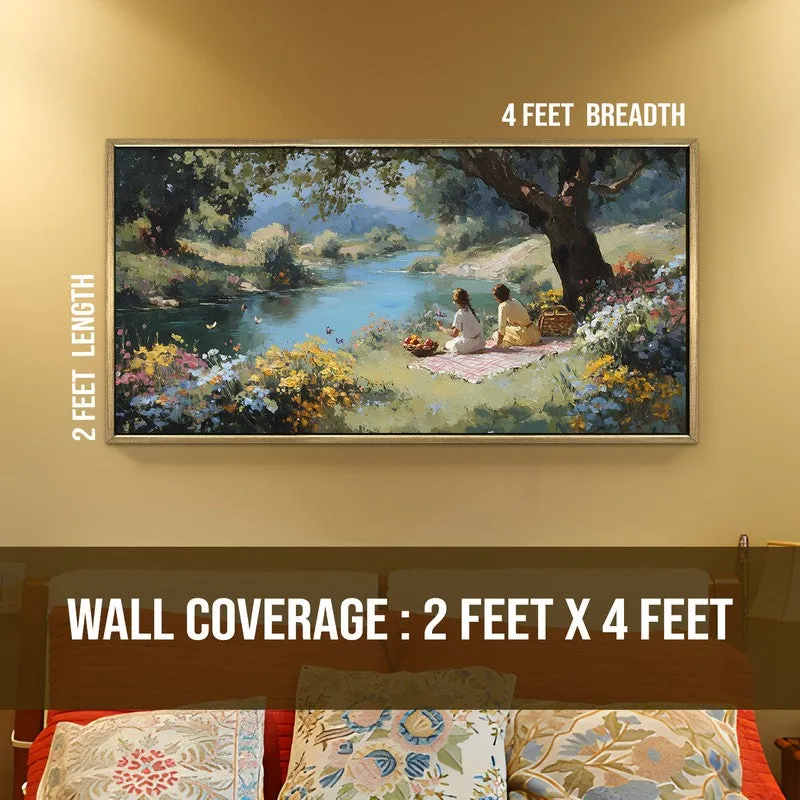 Fields of Ease Canvas Wall Painting With Frame media 8