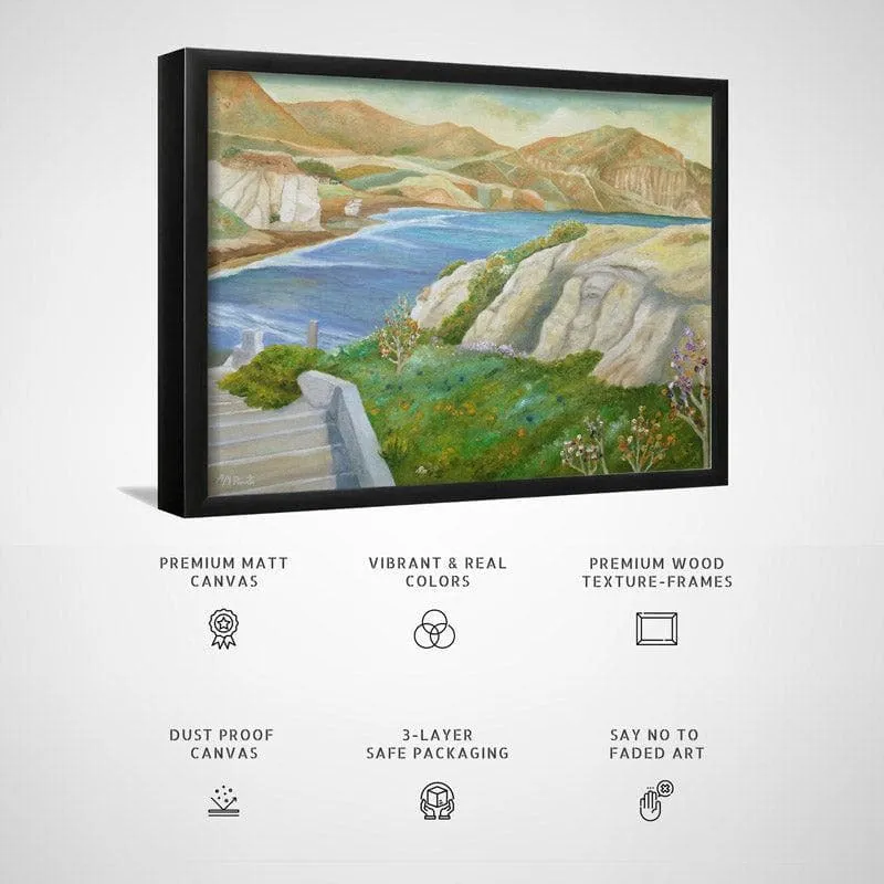Springing Down The Shore Canvas Wall Painting - Black Frame media 5