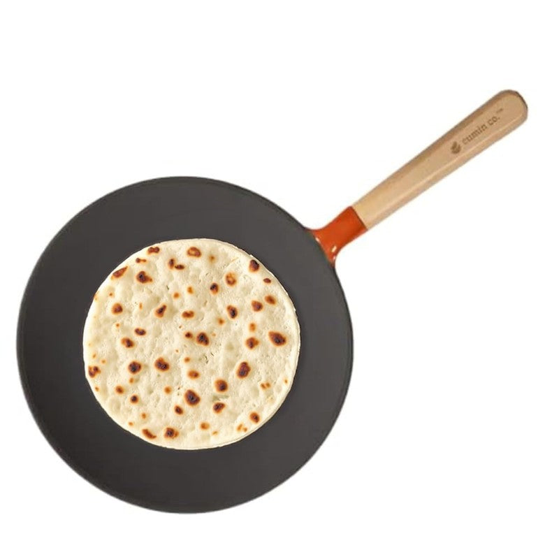 Cumin Co Enamel Cast Iron Roti Tawa - Rust media 3
