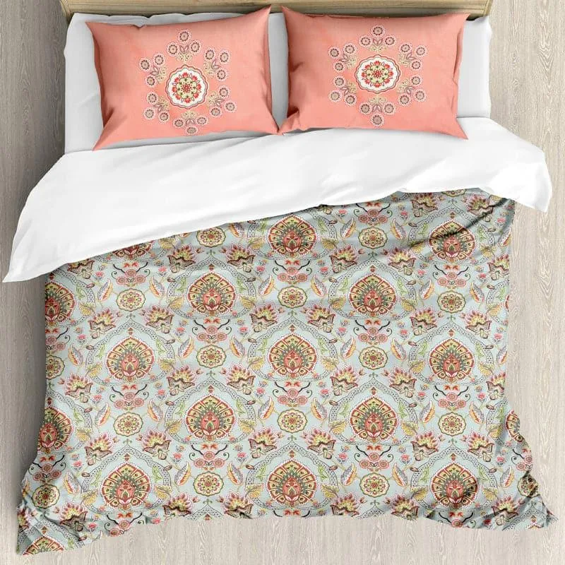 Serene Soft Floral Cotton Bedsheet (Brown,Grey) - 210 TC media 4