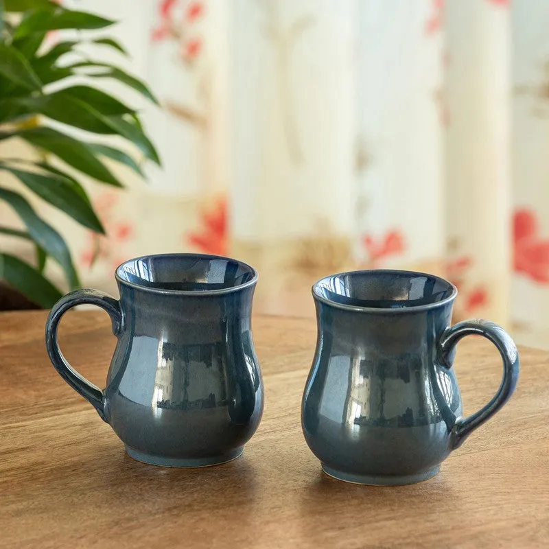 Belly Ceramic Coffee Mug (300 mL Each) - Set Of Two media 2