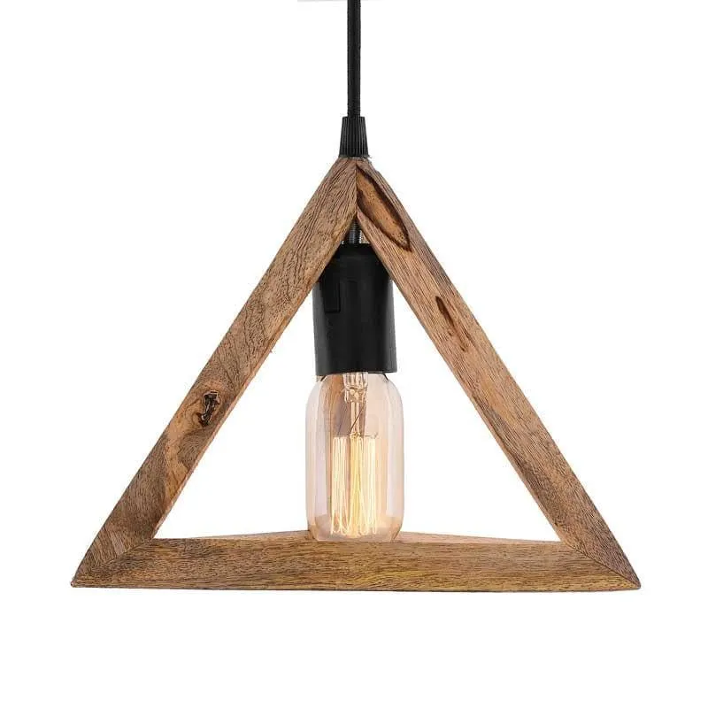 Triathron Wooden Ceiling Lamp media 5