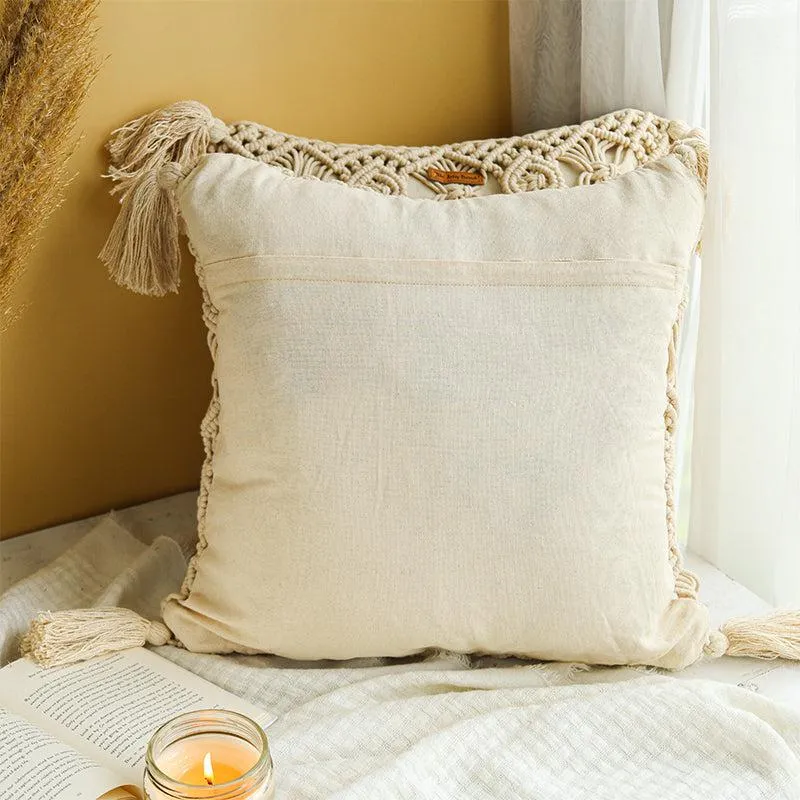 Eltora Boho Macrame Cushion Cover media 6