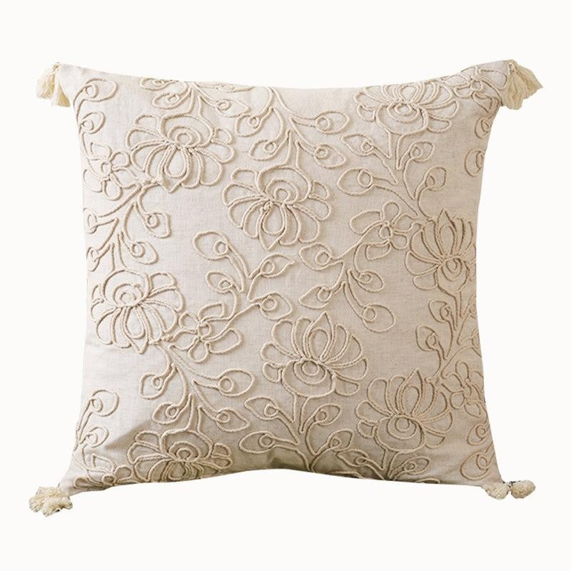Alpine Winters Embroidered Cotton Cushion Cover - Set Of Two media 6