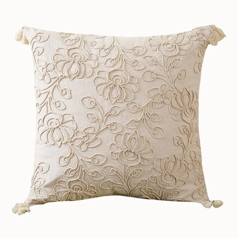 Alpine Winters Embroidered Cotton Cushion Cover - Set Of Two media 6