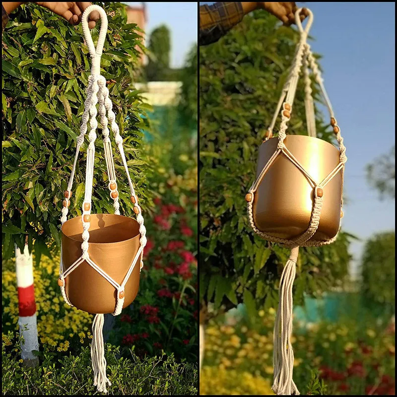 Lasya Macrame Planter - Set Of Three media 1