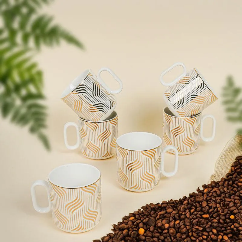 Gilia Porcelain Tea Cup (180 mL Each) - Set of Six media 1