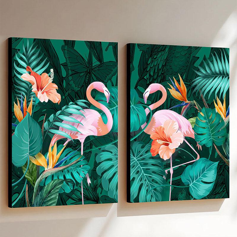 Flamingo Spirit Wall Art - Set of Two