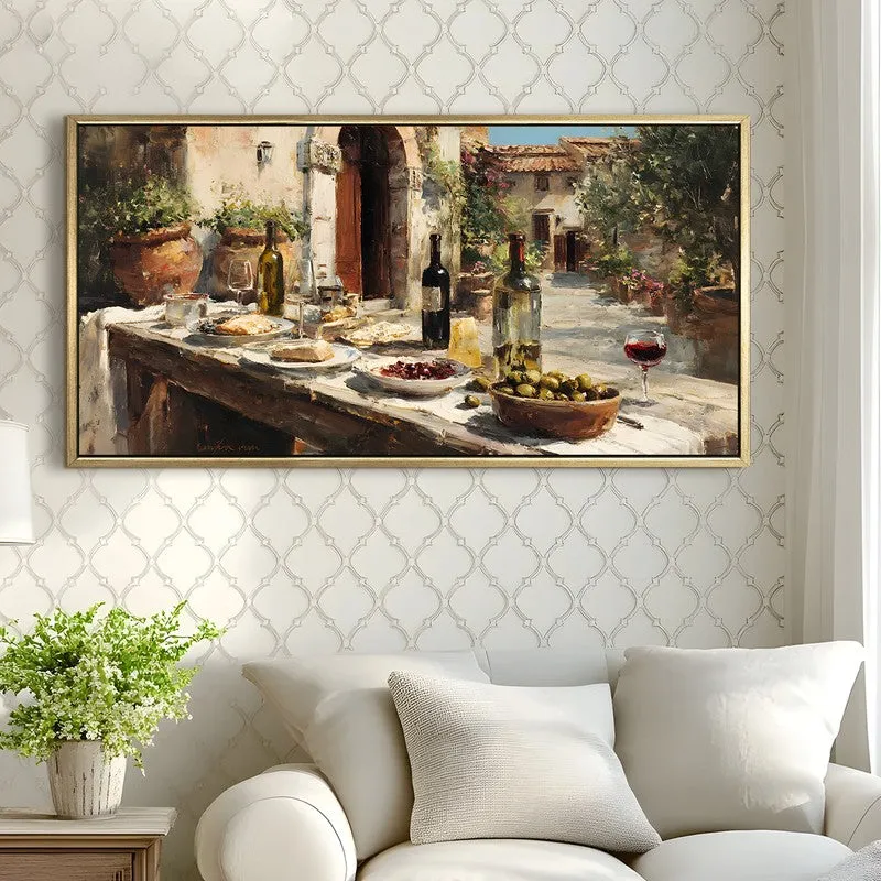 Gathered Canvas Wall Painting With Frame media 4