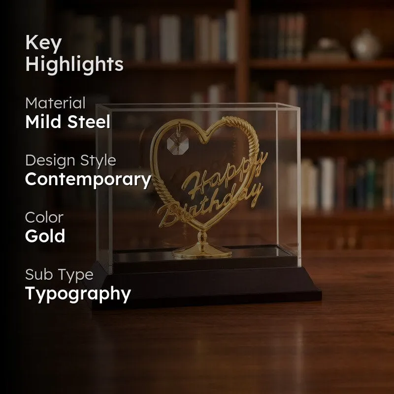 Birthday Grace 24K Gold Plated Mild Steel Showpiece media 2