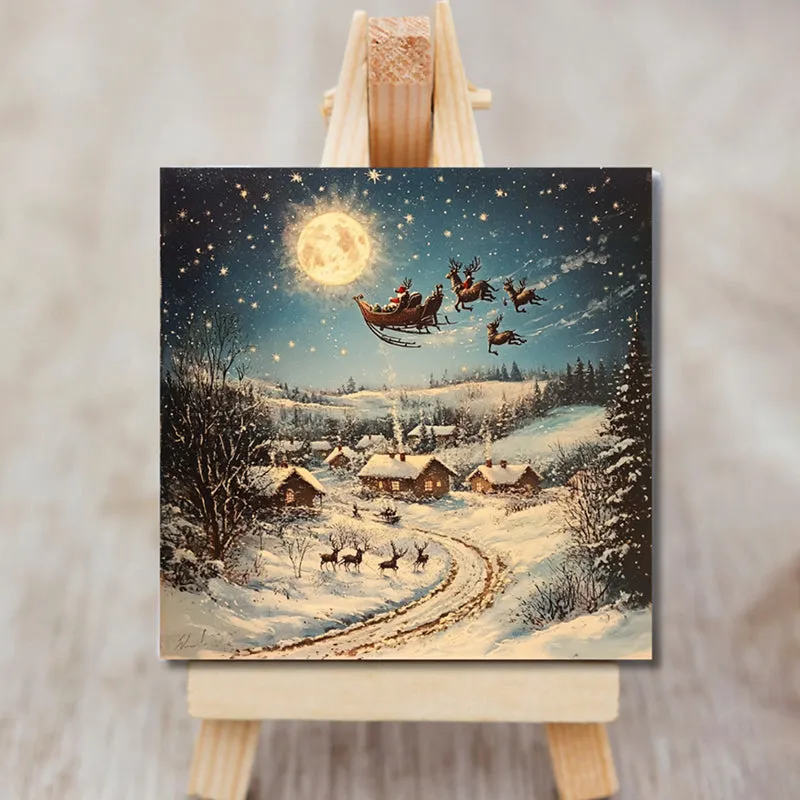 Santa's Village Canvas Showpiece media 3