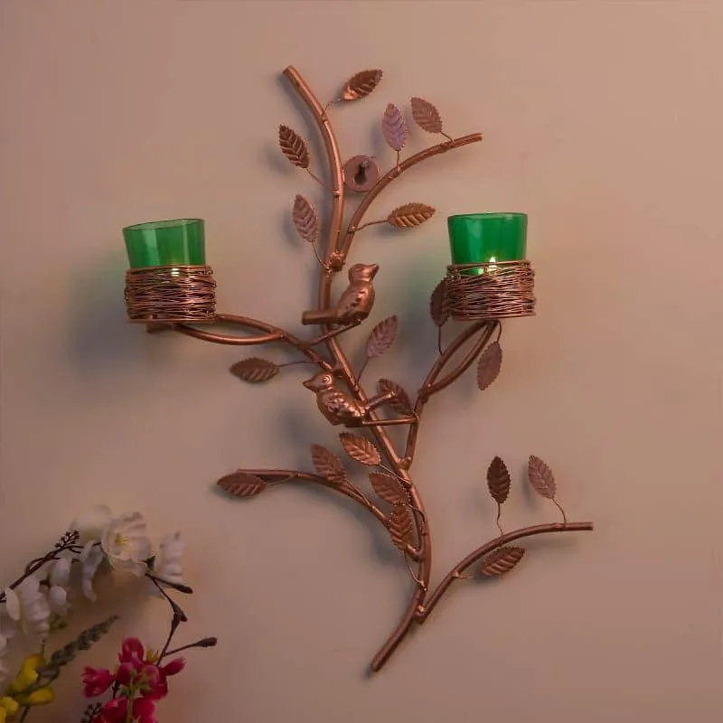 Cuprum Stem Candle Holder Votive - Green media 1